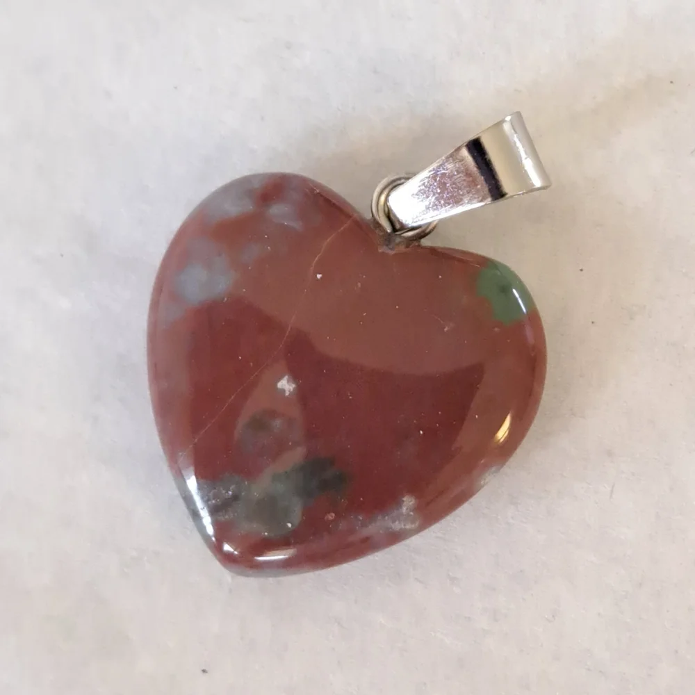 Red Obsidian Heart Pendant - Picture 2 of 8